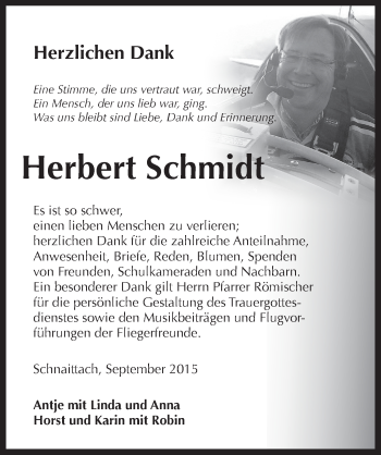 Traueranzeige von Herbert Schmidt von Pegnitz-Zeitung