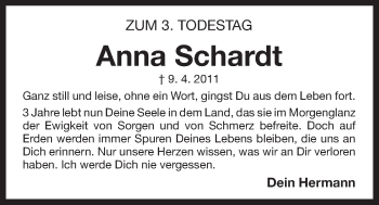 Traueranzeige von Anna Schardt von Der Bote