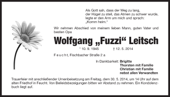 Traueranzeige von Wolfgang  Leitsch von Der Bote