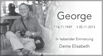 Traueranzeige von George Chytil von Pegnitz-Zeitung
