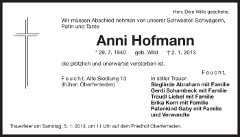 Traueranzeige von Franz Friedl von Hersbrucker Zeitung