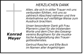 Traueranzeige von Konrad Meyer von Der Bote