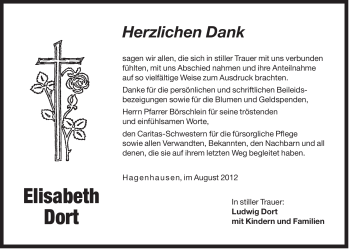 Traueranzeige von Elisabeth Dort von Der Bote