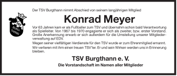 Traueranzeige von Konrad Meyer von Der Bote