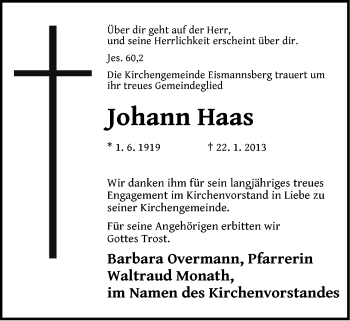 Traueranzeige von Herbert Roth von Hersbrucker Zeitung