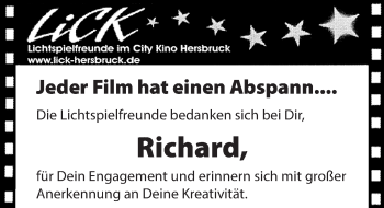 Traueranzeige von Richard  von Hersbrucker Zeitung
