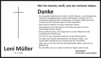 Traueranzeige von Konrad Schötz von Der Bote