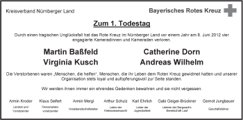 Traueranzeige von Rotes Kreuz Gedenken von Hersbrucker Zeitung