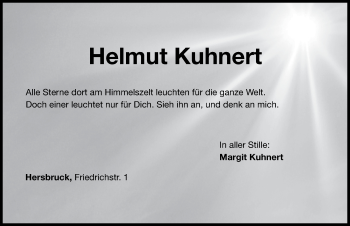 Traueranzeige von Helmut Kuhnert von Hersbrucker Zeitung