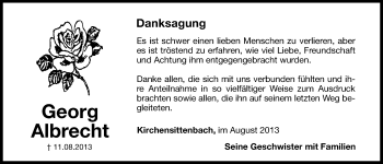 Traueranzeige von Georg Albrecht von Hersbrucker Zeitung