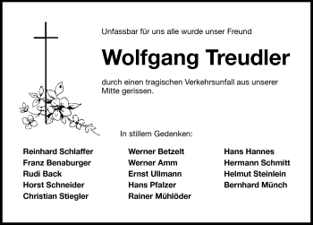Traueranzeige von Wolfgang Treudler von Hersbrucker Zeitung