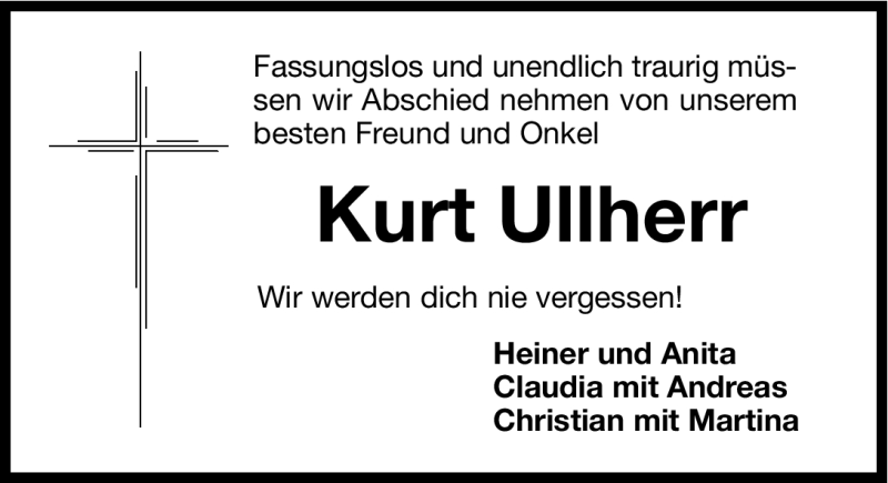  Traueranzeige für Kurt Ullherr vom 12.10.2011 aus Hersbrucker Zeitung