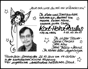 Traueranzeige von Karl Heinz Paulus von Hersbrucker Zeitung