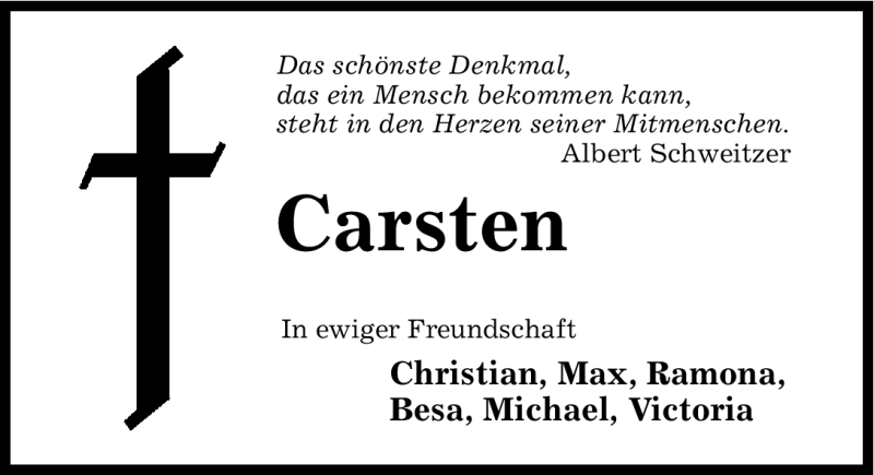  Traueranzeige für Carsten Icha vom 19.01.2012 aus Hersbrucker Zeitung