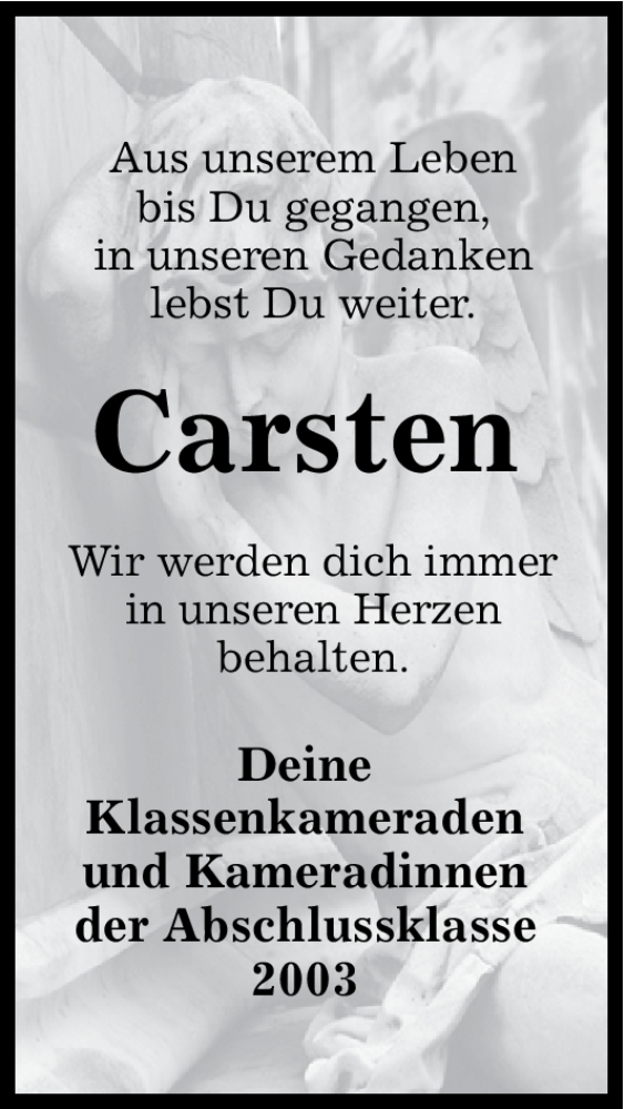  Traueranzeige für Carsten Icha vom 19.01.2012 aus Hersbrucker Zeitung