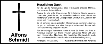 Traueranzeige von Alfons Schmidt von Hersbrucker Zeitung