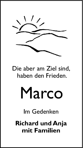 Traueranzeige von Marco  von Hersbrucker Zeitung