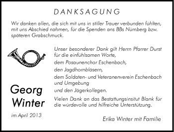 Traueranzeige von Georg Winter von Hersbrucker Zeitung