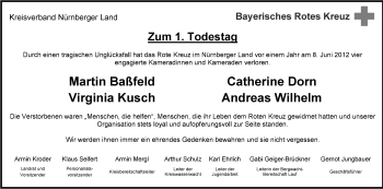 Traueranzeige von Rotes Kreuz Gedenken von Der Bote