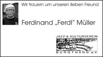 Traueranzeige von Ferdl Müller von Der Bote