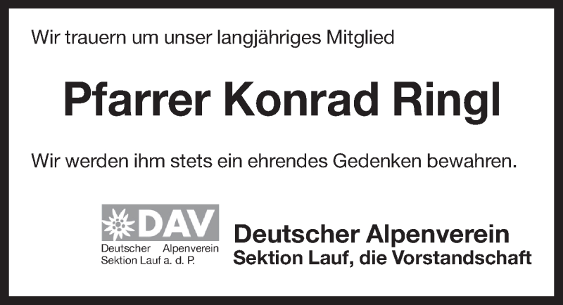  Traueranzeige für Konrad Ringl vom 25.03.2015 aus Pegnitz-Zeitung