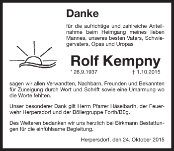 Traueranzeige von Rolf Kempny von N-Land