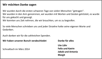 Traueranzeige von Bursch  von Pegnitz-Zeitung