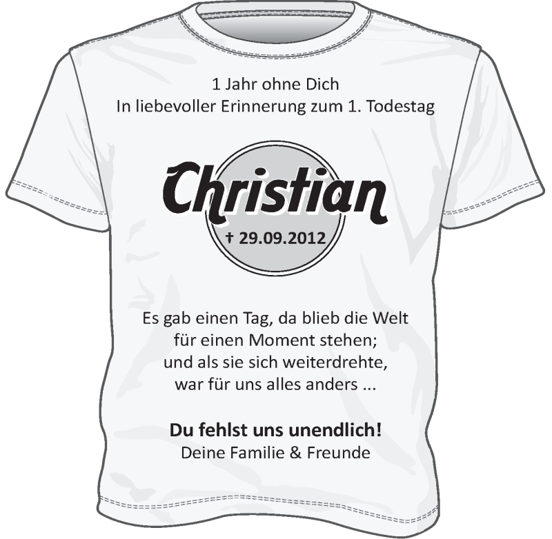  Traueranzeige für Christian Mayer vom 28.09.2013 aus Pegnitz-Zeitung