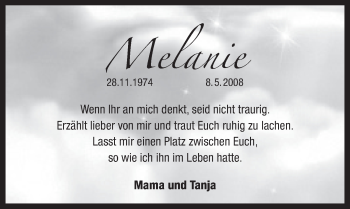 Traueranzeige von Melanie  von Pegnitz-Zeitung
