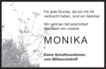 Traueranzeige von Monika  von Pegnitz-Zeitung