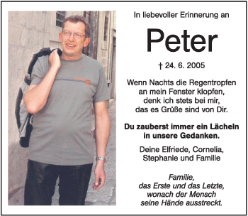 Traueranzeige von Peter Chlosta von Hersbrucker Zeitung