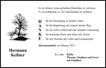 Traueranzeige von Hermann Kellner von Hersbrucker Zeitung