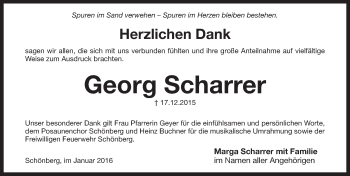 Traueranzeige von Georg Scharrer von Pegnitz-Zeitung