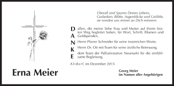 Traueranzeige von Erna Meier von Der Bote
