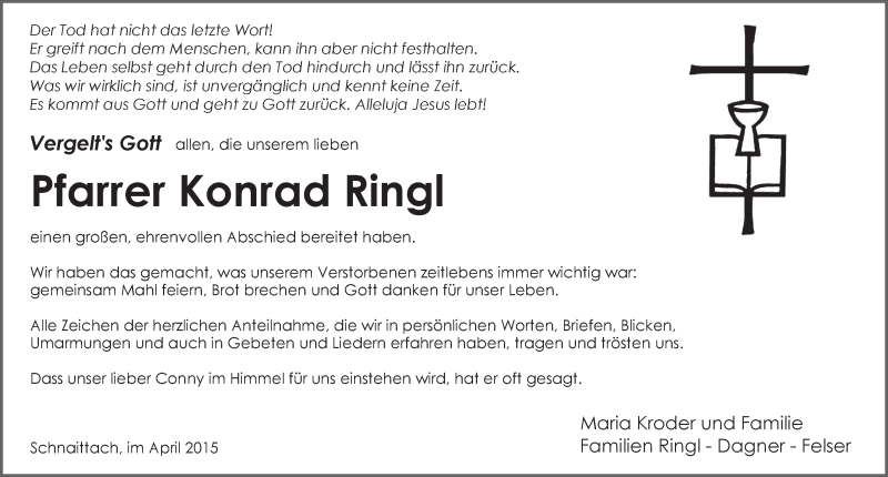  Traueranzeige für Konrad Ringl vom 04.04.2015 aus Pegnitz-Zeitung