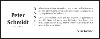 Traueranzeige von Peter Schmidt von Pegnitz-Zeitung