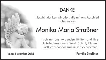 Traueranzeige von Monika Maria Straßner von Hersbrucker Zeitung