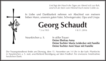 Traueranzeige von Georg Schaudt von N-Land