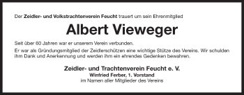 Traueranzeige von Albert Vieweger von Der Bote