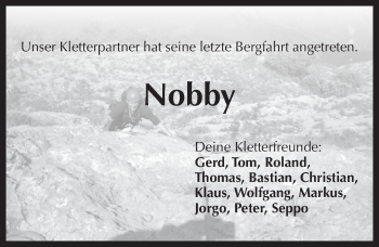 Traueranzeige von Norbert Sperber von Pegnitz-Zeitung
