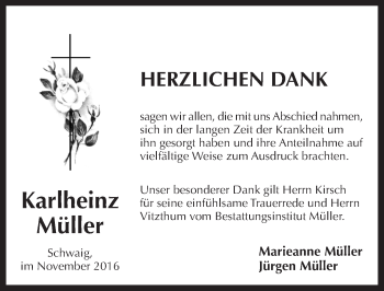 Traueranzeige von Karlheinz Müller von Pegnitz-Zeitung