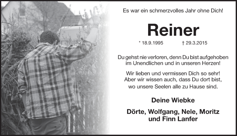  Traueranzeige für Reiner Dietl vom 29.03.2016 aus Pegnitz-Zeitung