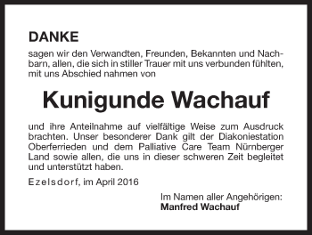 Traueranzeige von Kunigunde Wachauf von Der Bote