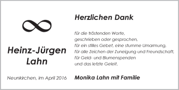 Traueranzeige von Heinz-Jürgen Lahn von Pegnitz-Zeitung