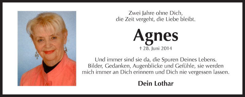  Traueranzeige für Agnes Hauck vom 28.06.2016 aus Pegnitz-Zeitung