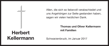 Traueranzeige von Herbert Kellermann von Der Bote