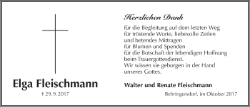 Traueranzeige von Elga Fleischmann von Pegnitz-Zeitung