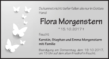 Traueranzeige von Flora Morgenstern von Der Bote