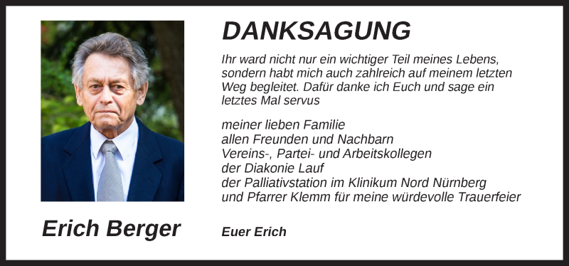  Traueranzeige für Erich Berger vom 29.11.2017 aus Pegnitz-Zeitung