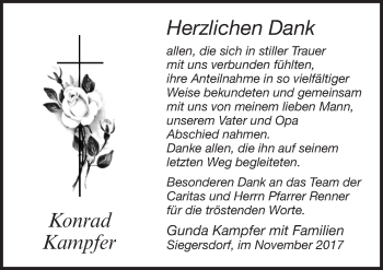 Traueranzeige von Konrad Kampfer von Pegnitz-Zeitung
